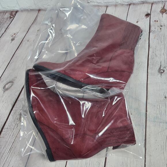 Dolce Vita Tippy Heeled Suede‎ Bootie Burgundy 7 NWT - Picture 12 of 12